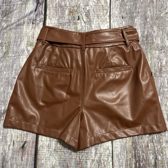 NWTS Revolve Pleated Brown Shorts - Picture 3 of 8